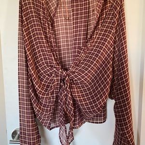 Windsor Cropped Tied Flannel